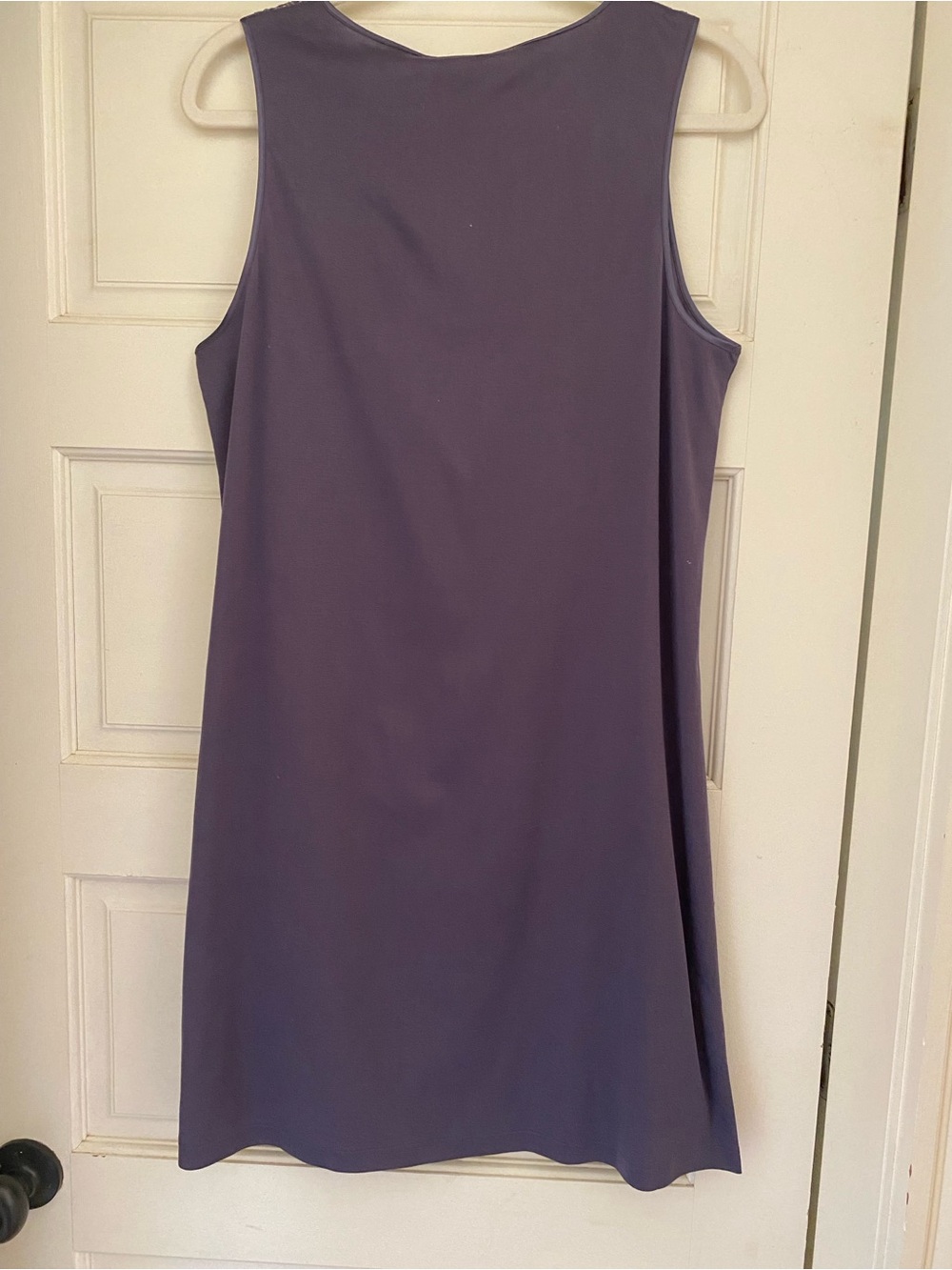 NWT Hanro Luxury Sleepwear 100% Cotton Tank Gown With Lace V-Neck Trim Purple M - Picture 5 of 12